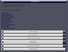 Tablet Screenshot of celestialgreatdanes.com